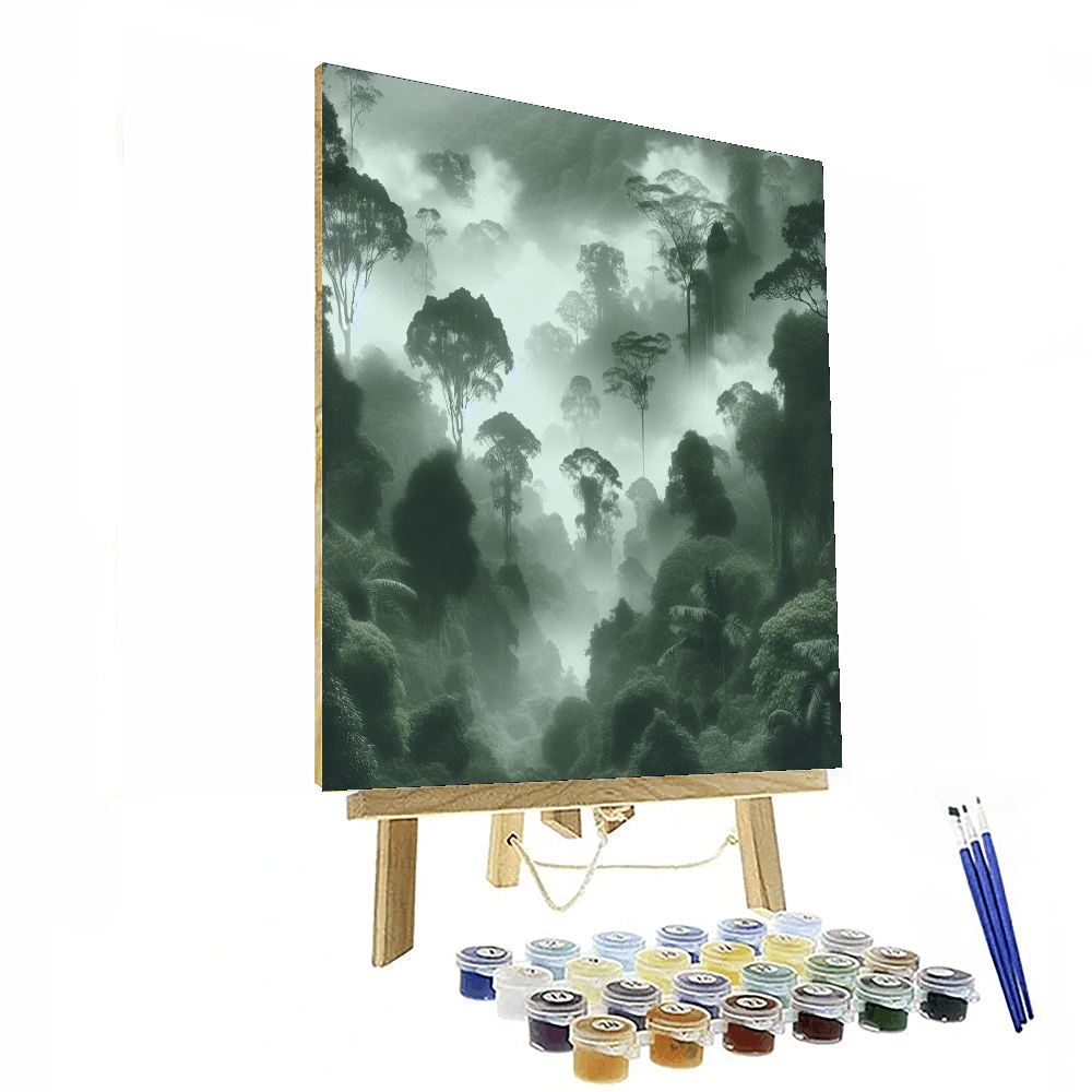 Mystical Cloud Forest Painting Number Kit