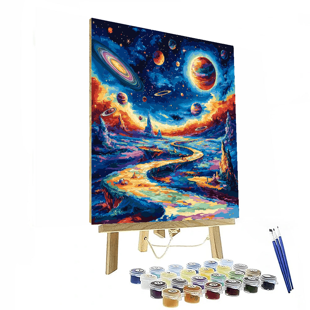 Salvador Dalí Inspired Surreal Solar System - DIY Painting By Numbers Kit