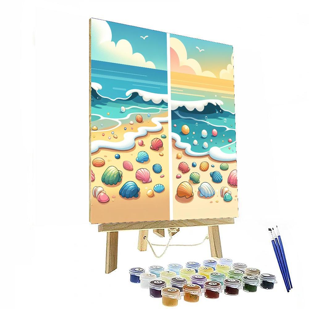 Seashell Beachcombing Numbered Painting Kits