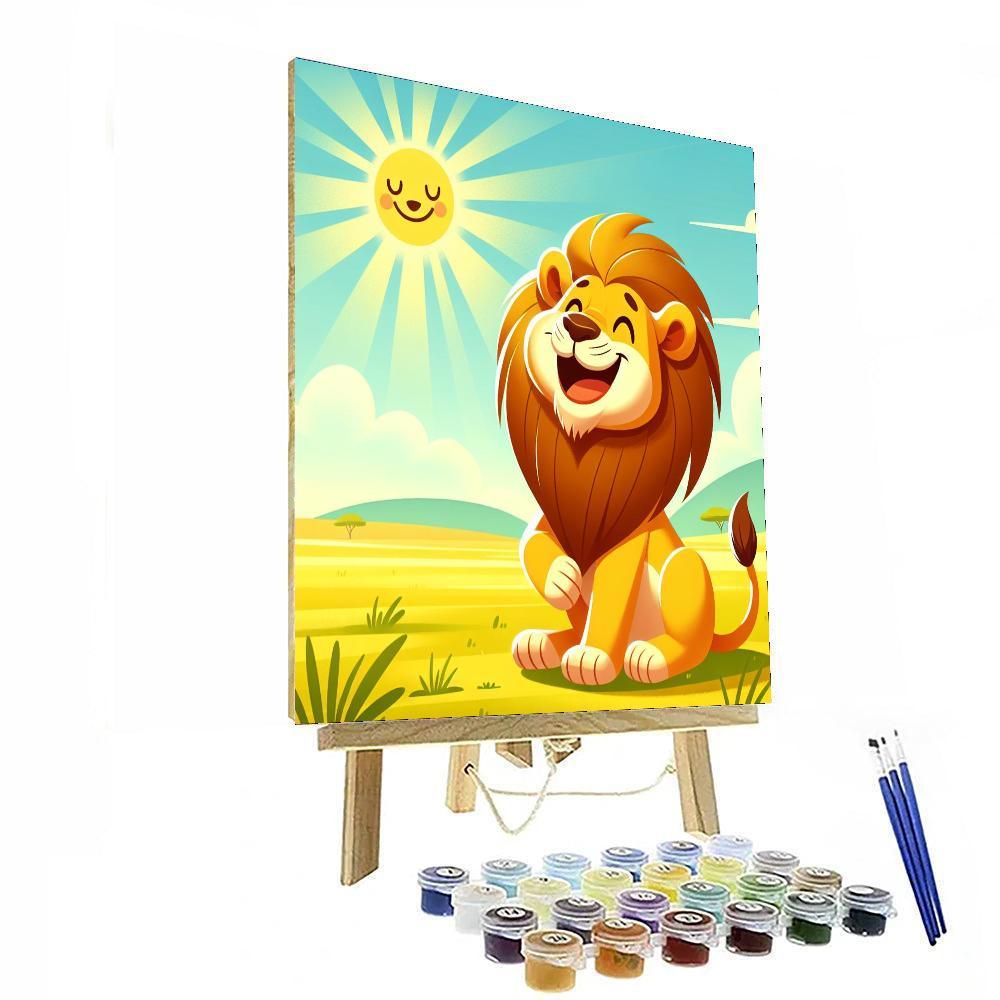 Joyful Lion Painting By Numbers Kit