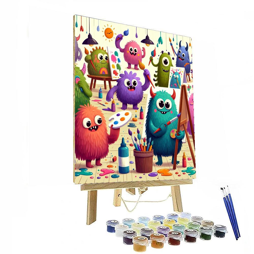 Artistic Monster Mayhem Paint By Numbers