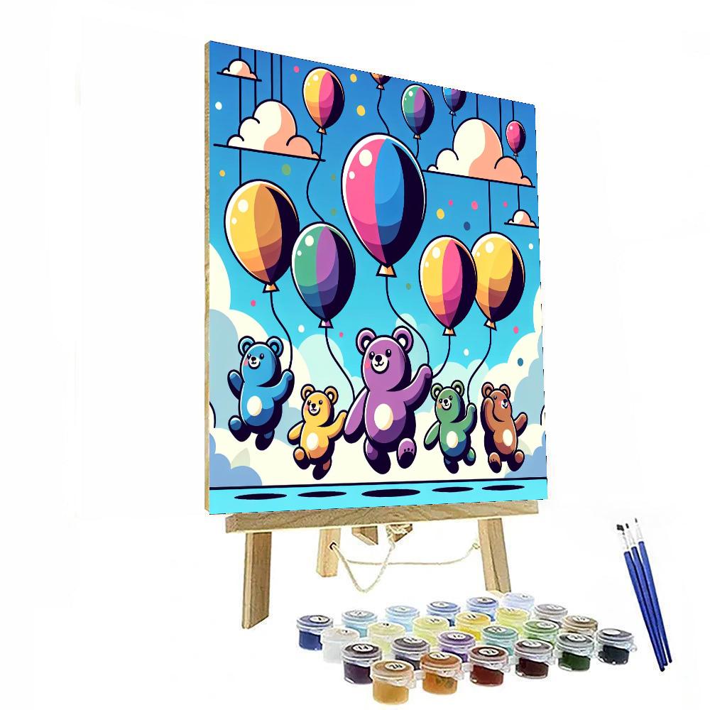 Balloon Bear Brigade Painting Number Kit