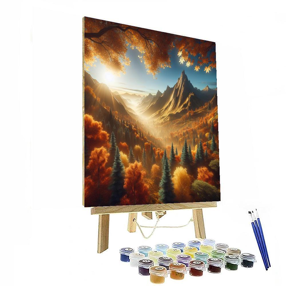 Mountain Landscape In Autumn Paint By Number