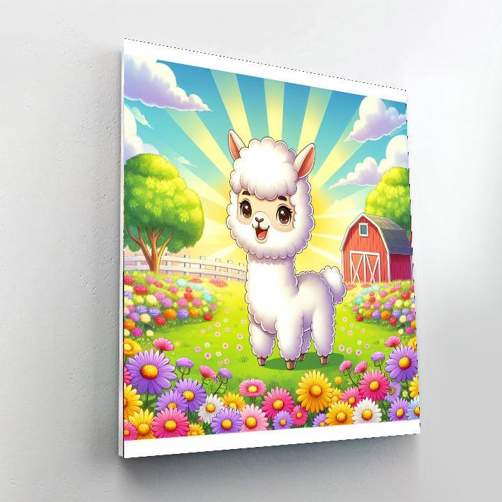 Cuddly Alpaca Farm Paint By Number