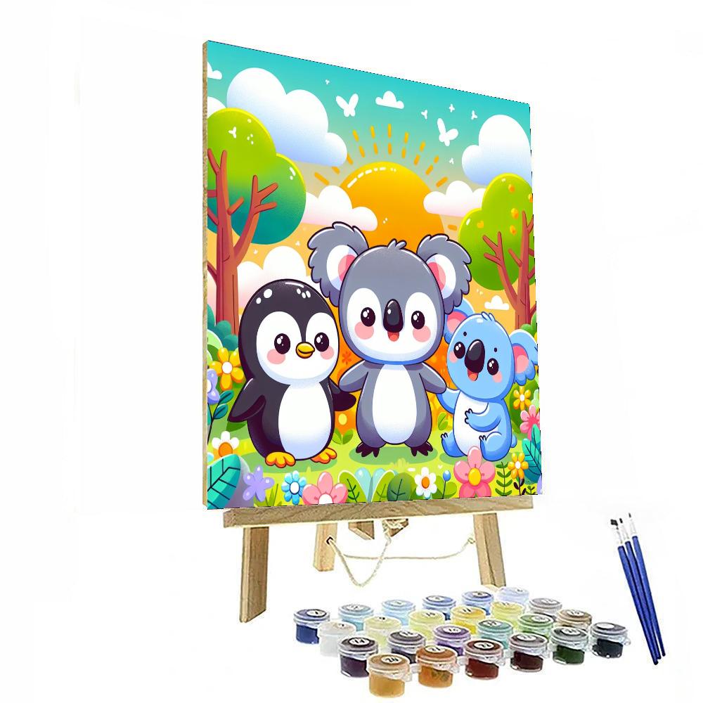 Whimsical World Of Animals Numbered Painting Kits