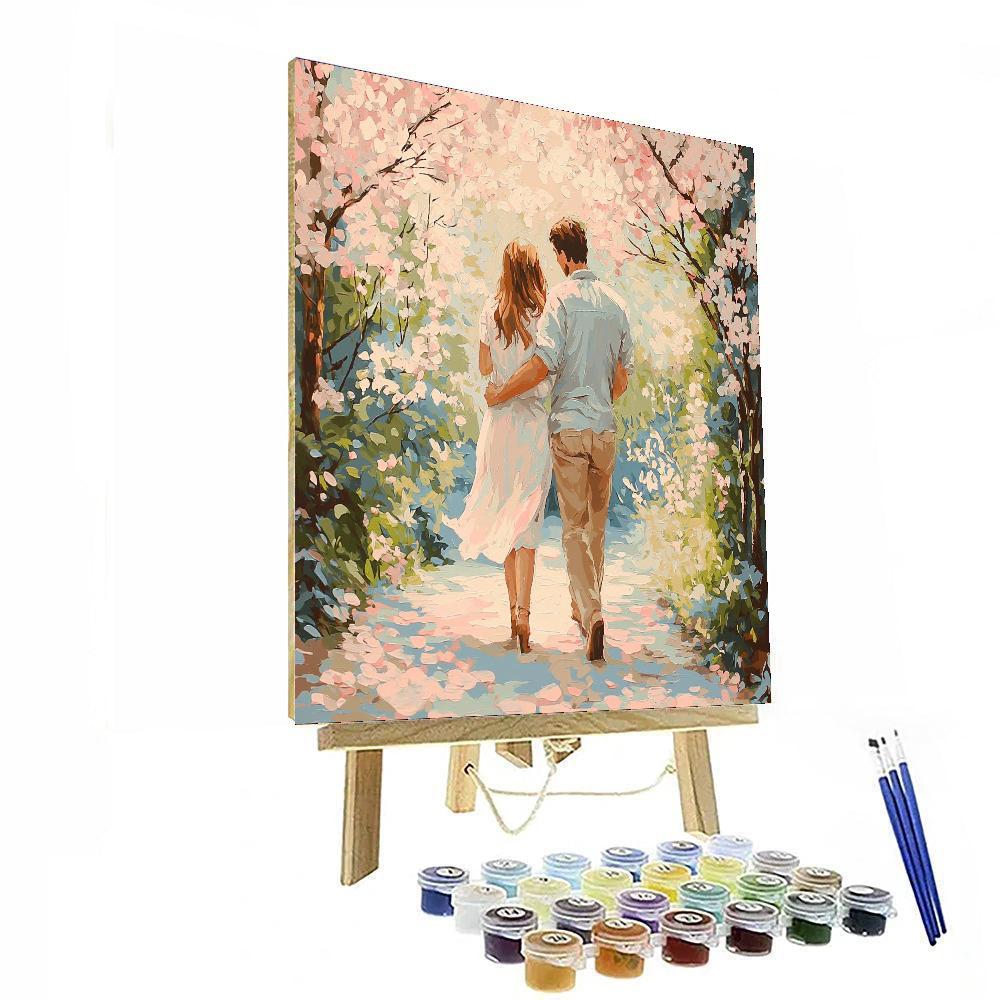 Beneath The Cherry Blossoms Paint By Number