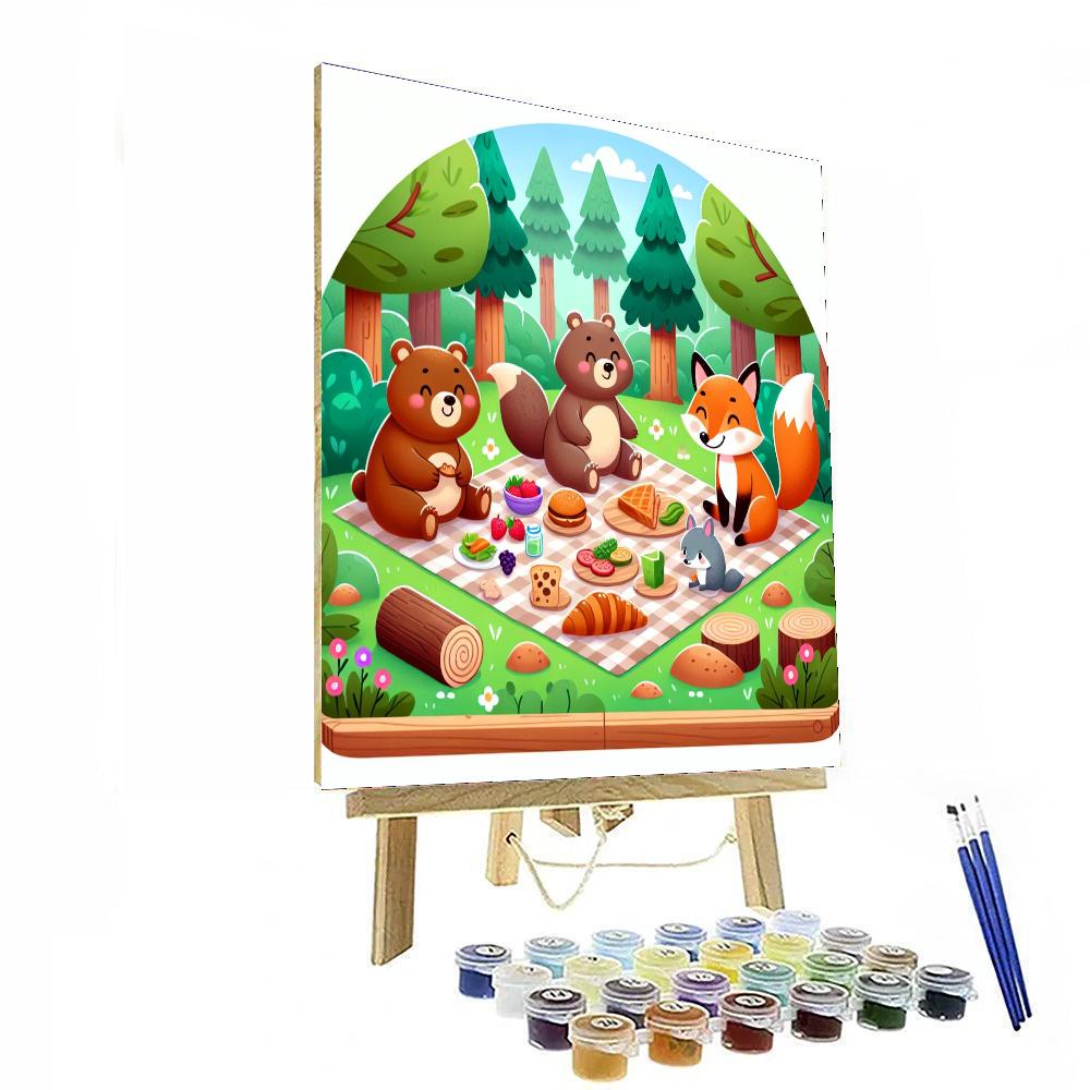 Woodland Picnic Paint By Numbers Art