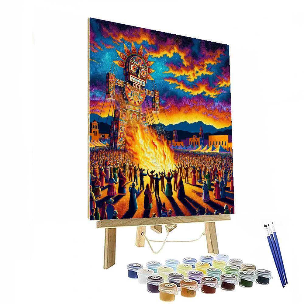 Zozobra - USA - DIY Painting By Numbers Kit - Artistry Rack