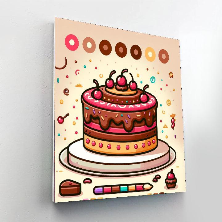 Gigantic Chocolate Cake Paint By Numbers Kits