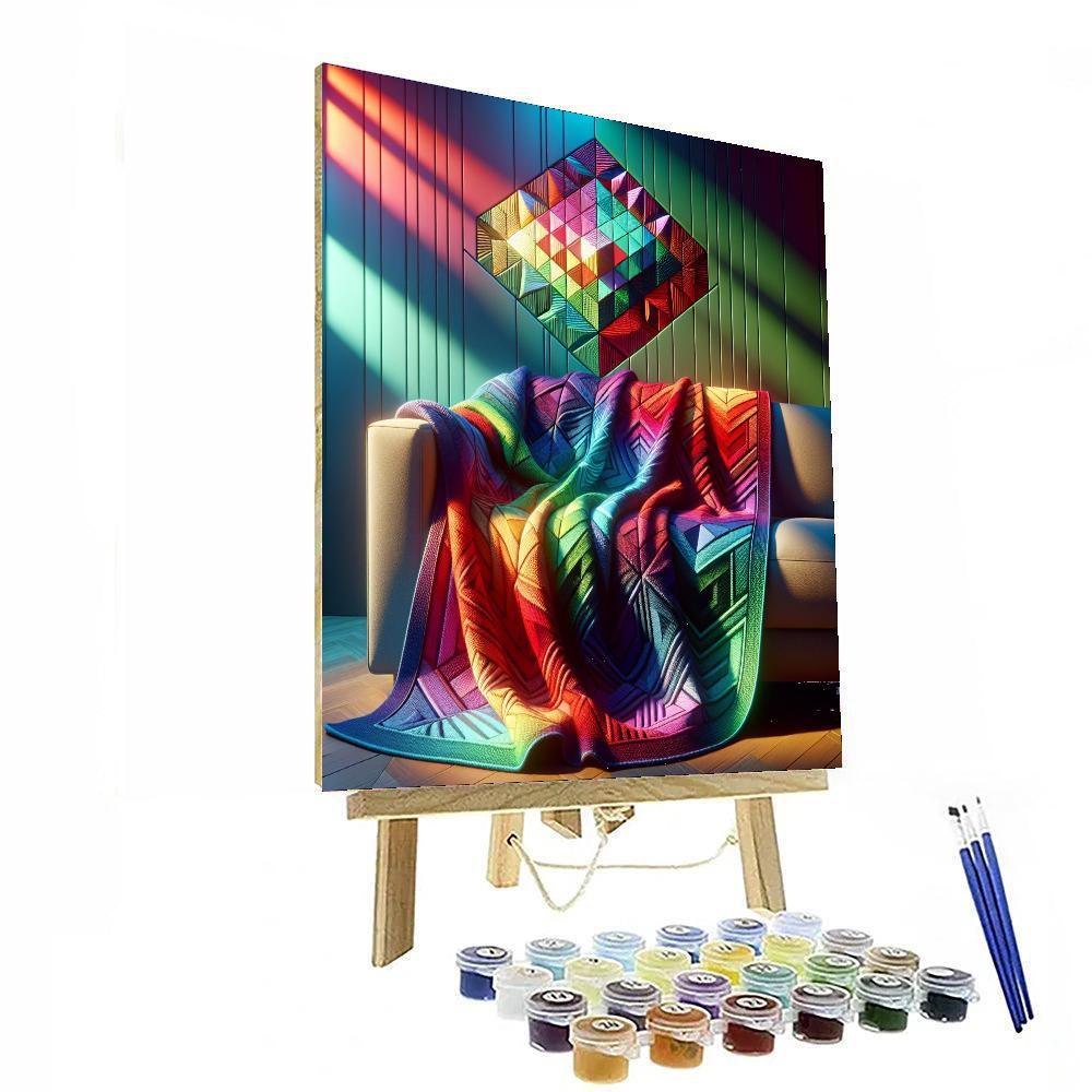 Prismatic Garden Throw Paint By Number
