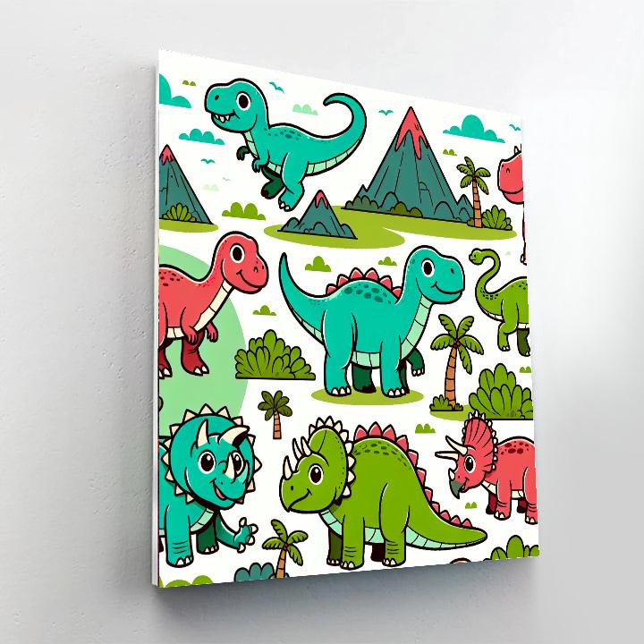 Dinosaur's Jurassic World Painting By Numbers Kit