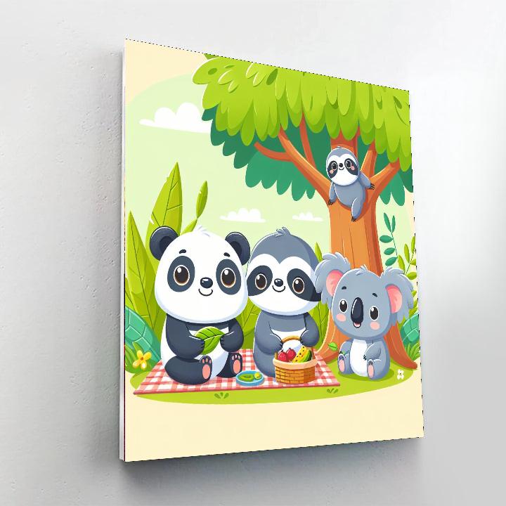 Cuddly Creature Friends DIY Paint By Numbers