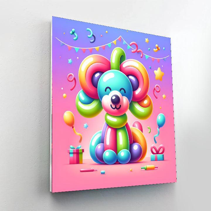 Playful Balloon Animal Paint By Color