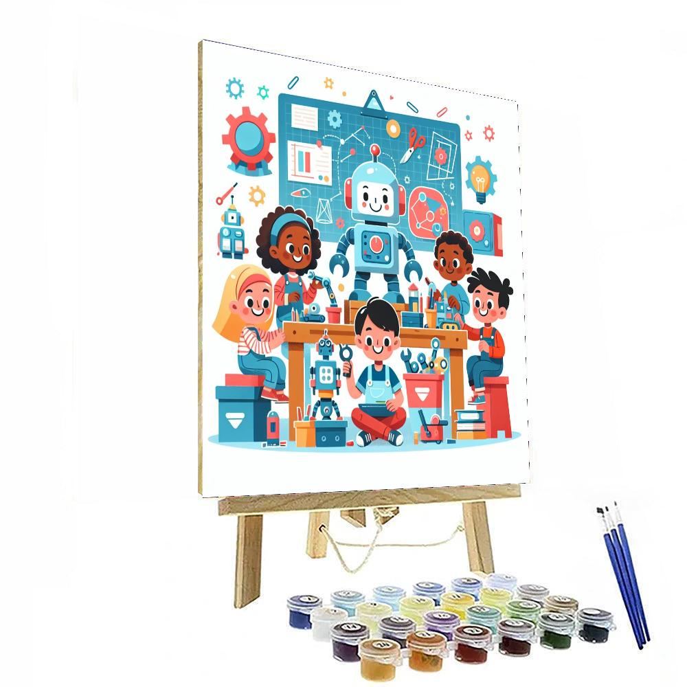 Robot Workshop Whiz Paint By Numbers
