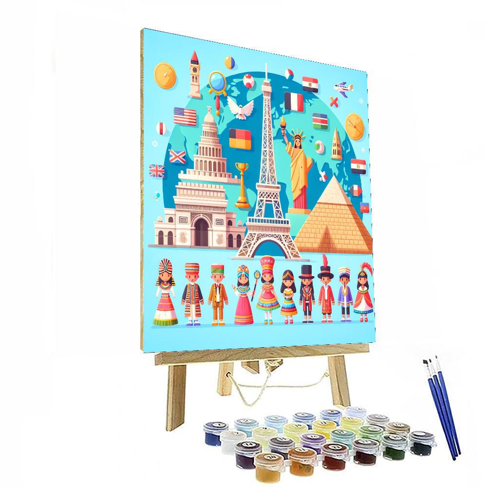 Around The World Exploration Paint By Numbers Art