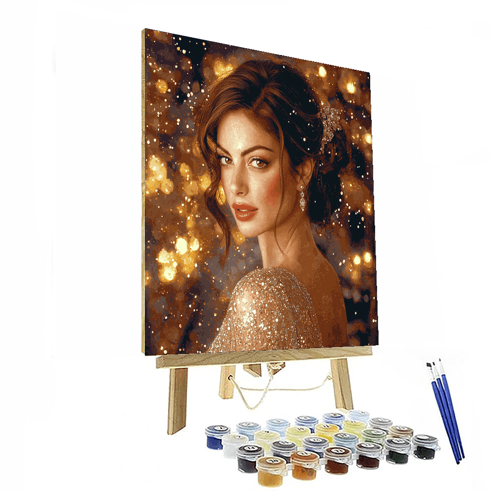 Anne Hathaway: The Elegant Enchantress Of Storytelling Painting Number Kit