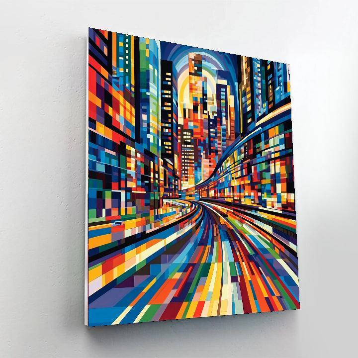 Umberto Boccioni Inspired Dynamic Futurist City  Paint By Numbers