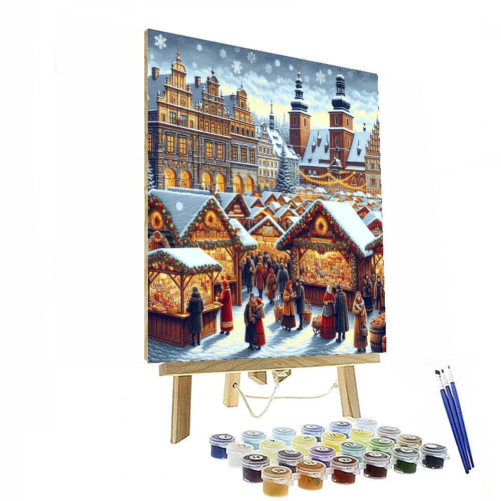 Kraków Christmas Market - Poland DIY Paint By Numbers