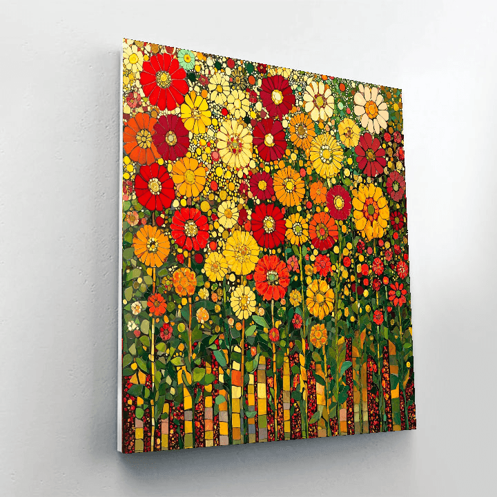 Gustav Klimt Inspired Floral Mosaic Dreams  Painting By Numbers Kit
