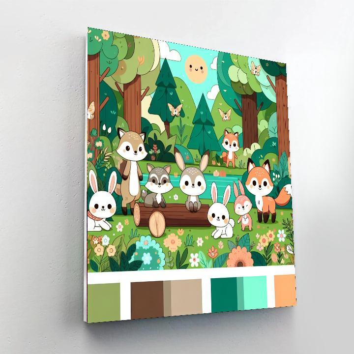 Joyful Forest Critters Numbered Painting Kits
