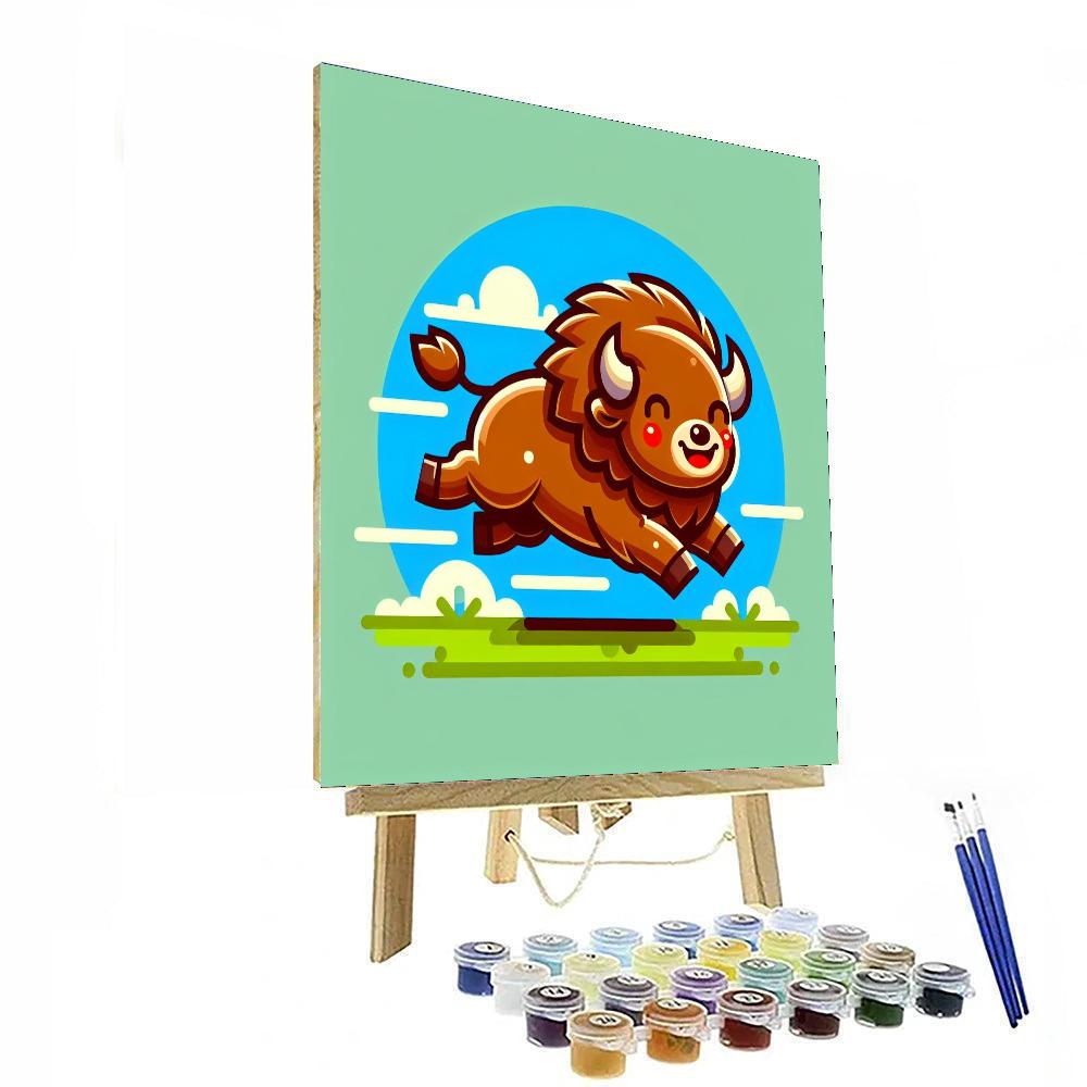 Bouncy Bison Paint By Number