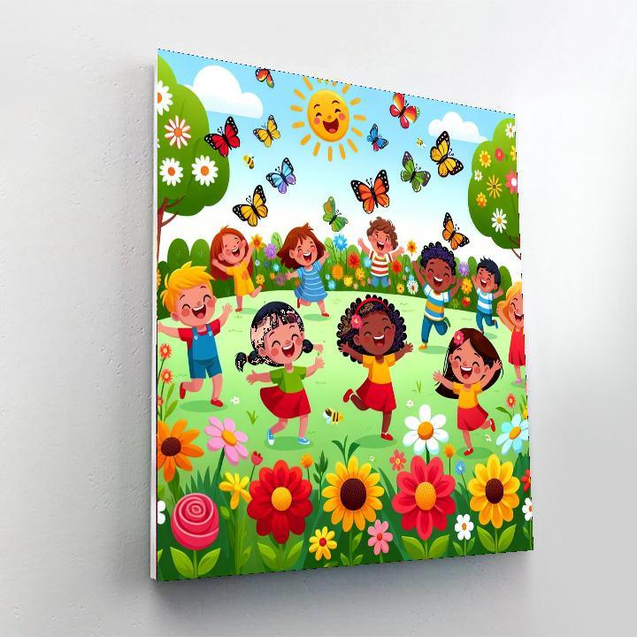 Cheerful Garden Celebration Painting By Numbers Kit