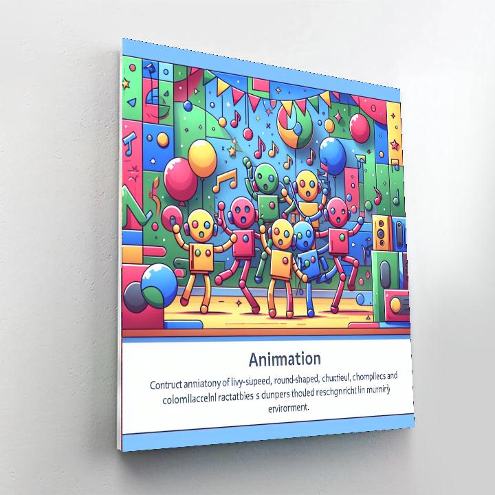 Robot Party Paint By Numbers Art