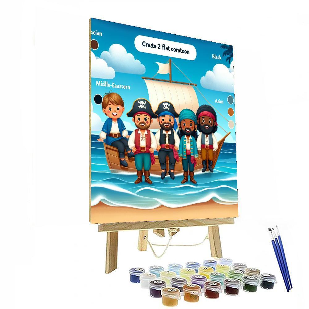 Pirate Adventure Pals Paint By Numbers