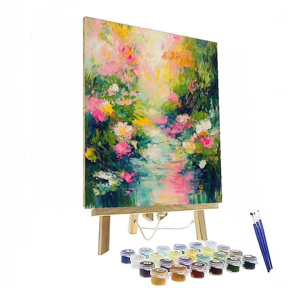 Monet Inspired Abstract Garden Symphony  Paint By Number