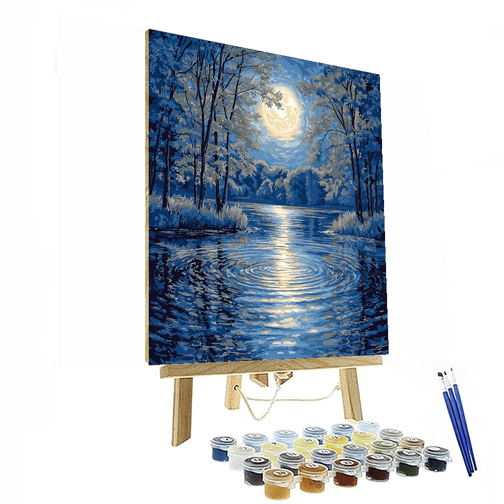 Caspar David Friedrich Inspired Under The Moonlight  Paint By Numbers