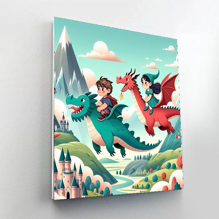 Dragon Rider's Journey Painting Number Kit