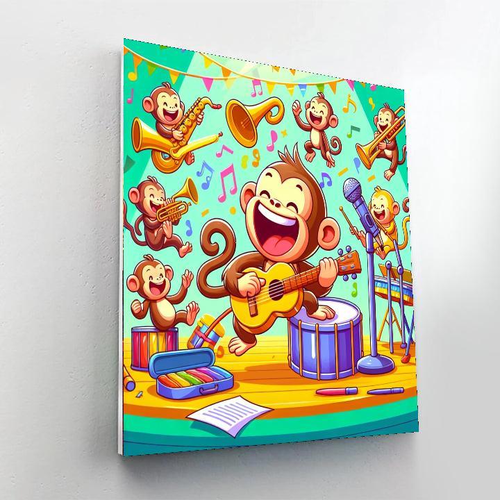 Musical Monkey Numbered Painting Kits