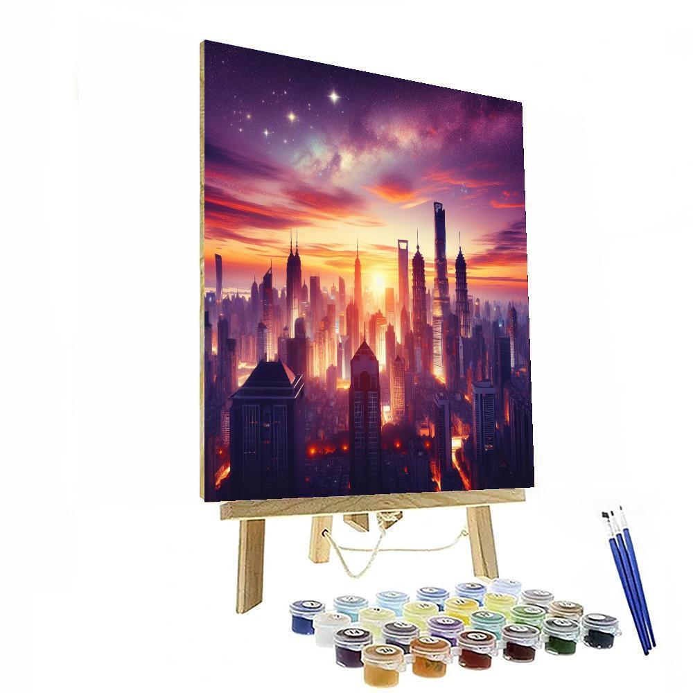 Urban Skyline Majesty DIY Paint By Numbers
