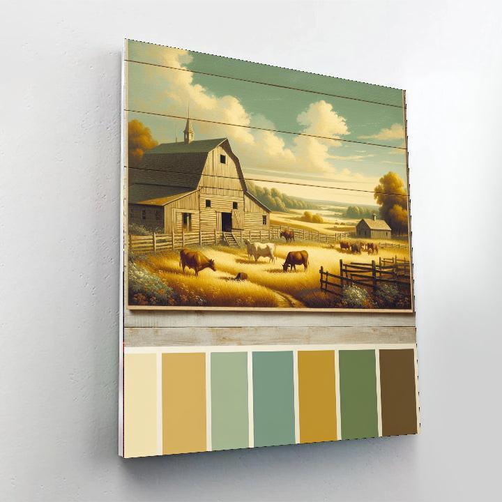 Quaint Vintage Farm Life DIY Paint By Numbers