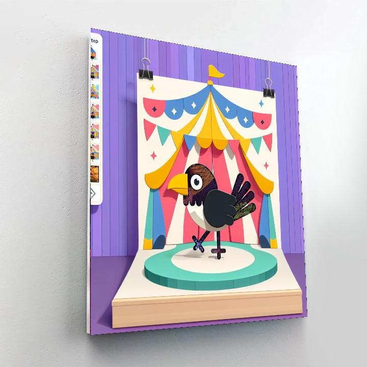 Clever Crow Circus Painting Number Kit