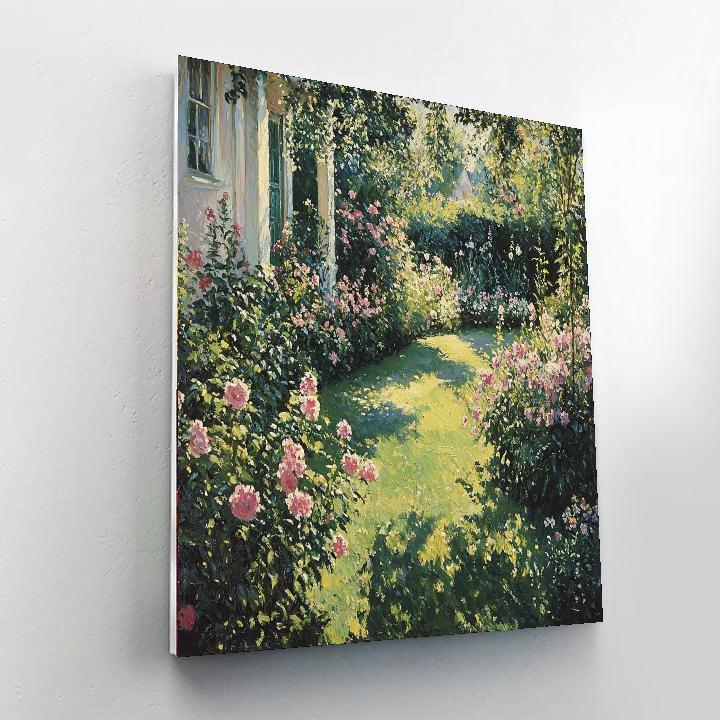 Claude Monet Inspired Victorian Garden Harmony  Number Painting