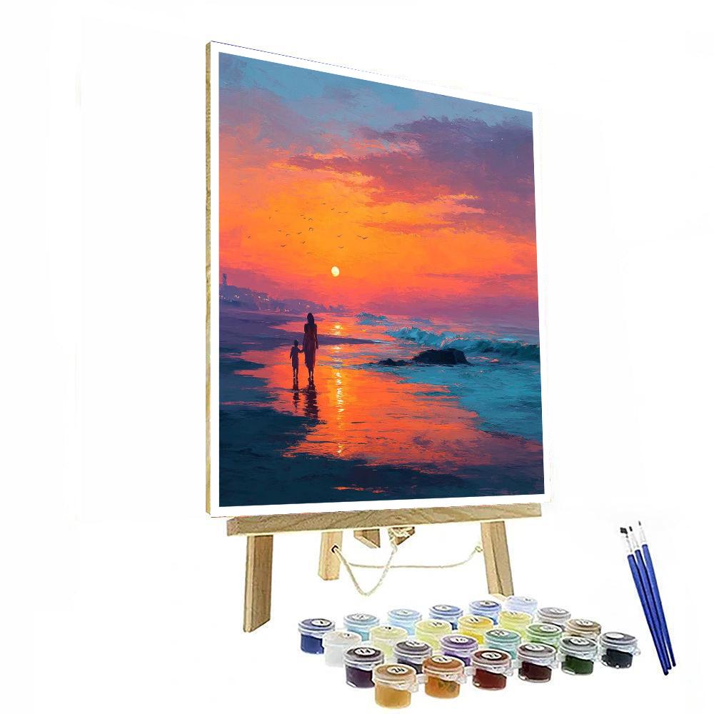 Radiant Sunset Stroll Paint By Color