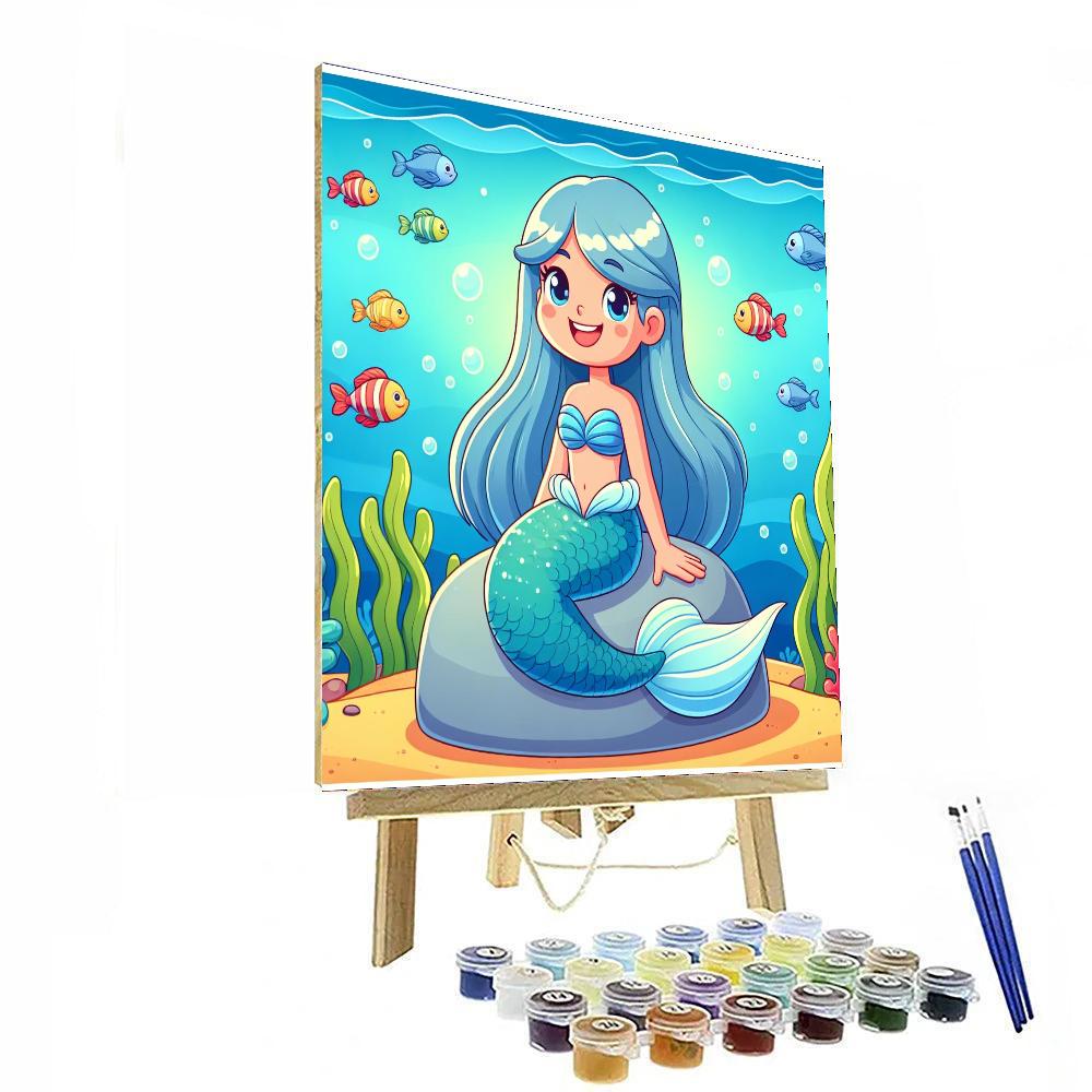 Sparkling Mermaid Number Painting