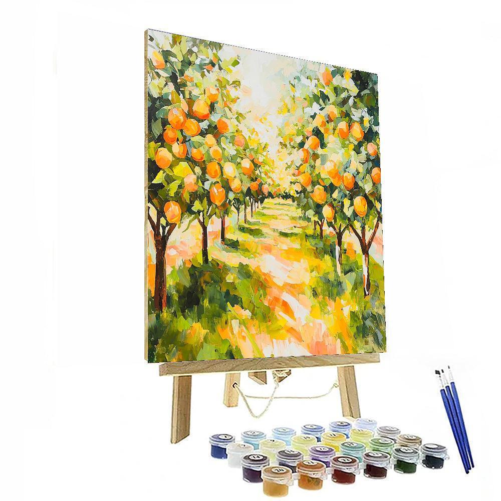 Paul Cézanne Inspired Luminous Orchard Dreamscape  Paint By Numbers Art