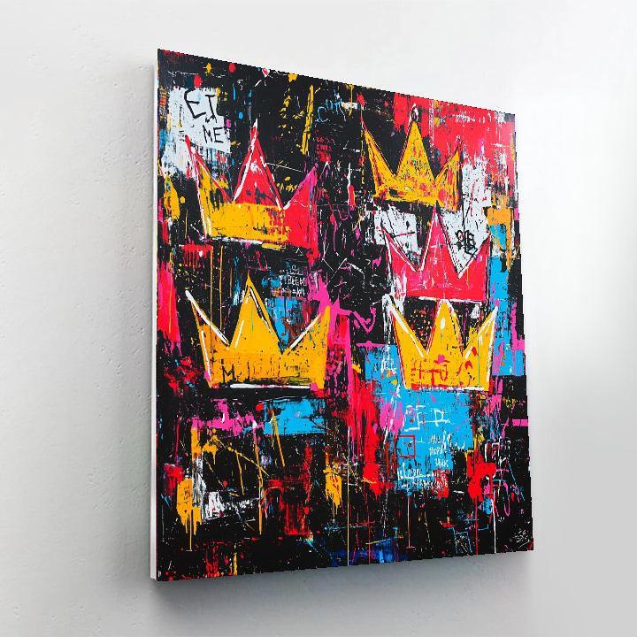 Jean-Michel Basquiat Inspired Crown Of Thoughts  Paint By Color
