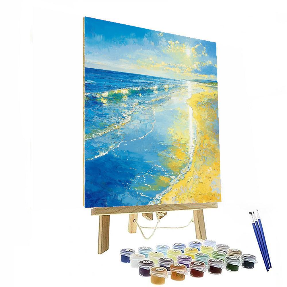 Claude Monet Inspired Sunkissed Beach Bliss  Paint By Numbers Kits