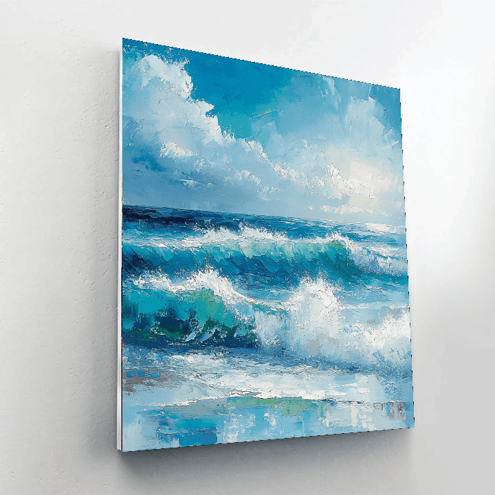 Turner Inspired Ocean Waves in Motion - DIY Painting By Numbers Kit