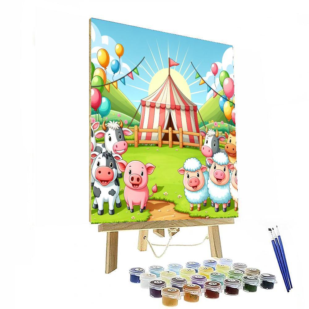 Funky Farm Festival Paint By Numbers