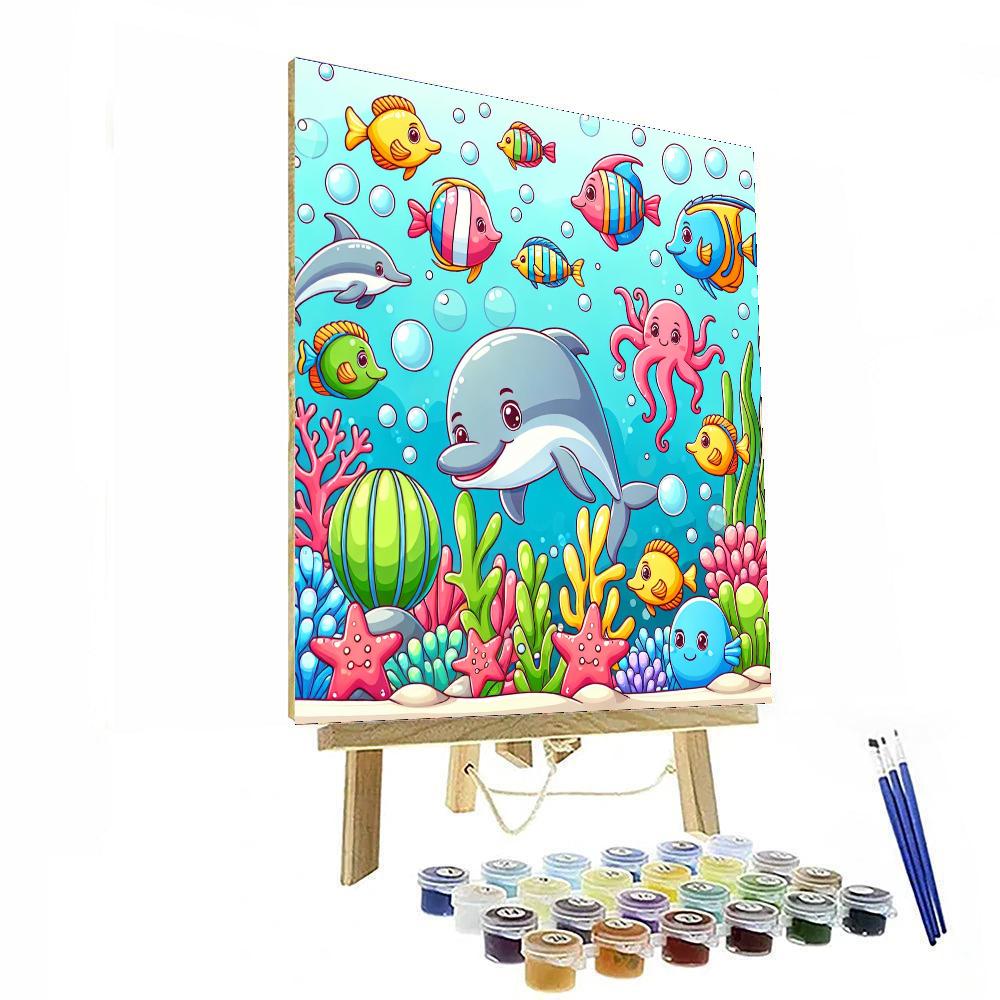 Silly Ocean Adventure Paint By Numbers Art