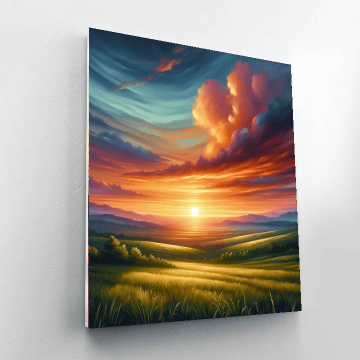 Rural Sunset Serenity DIY Paint By Numbers