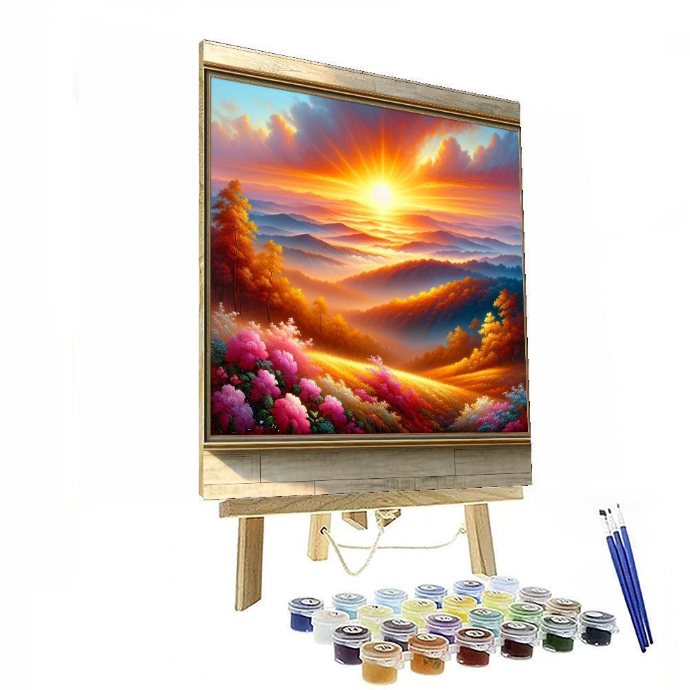 Radiant Sunrise Over The Hills Paint By Numbers