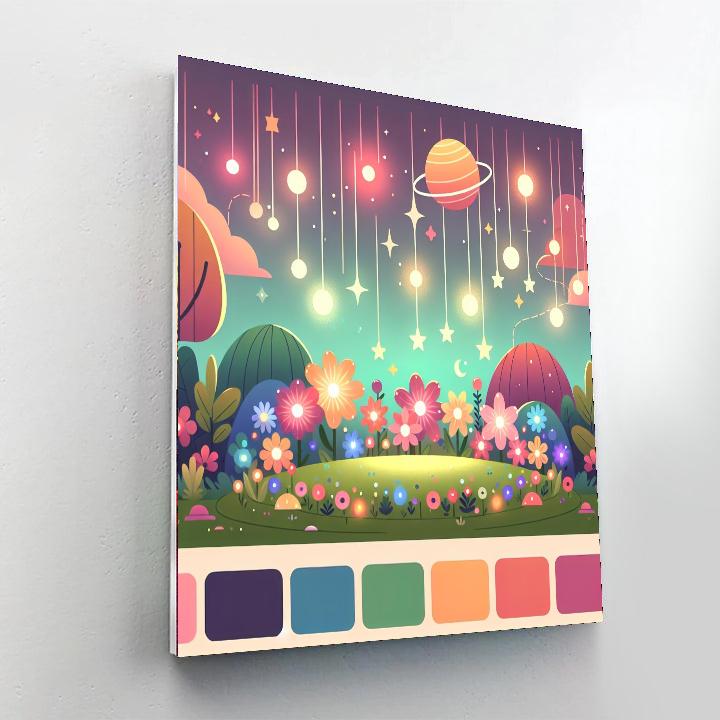 Galaxy Garden Number Painting