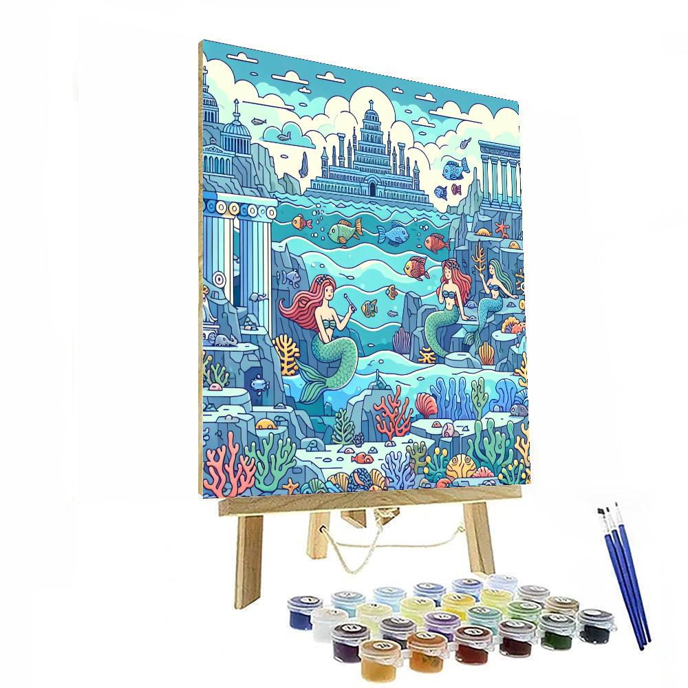 Underwater Atlantis Mystery Number Painting