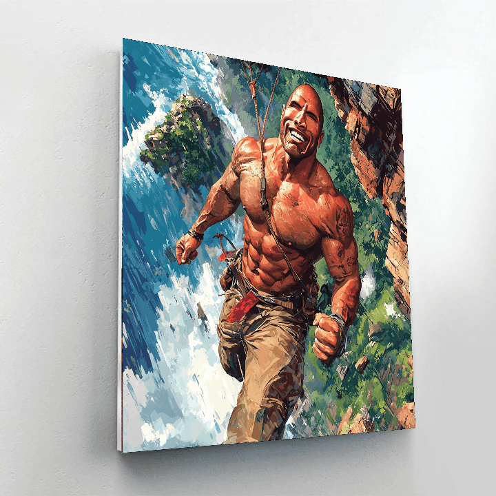 Dwayne Johnson: The Rock Solid Adventure Of Action Painting Number Kit