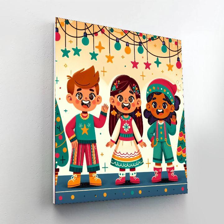 Cheerful Holiday Celebration Paint By Numbers Kits